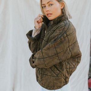 NWT Free People Dolman Quilted Jacket M
